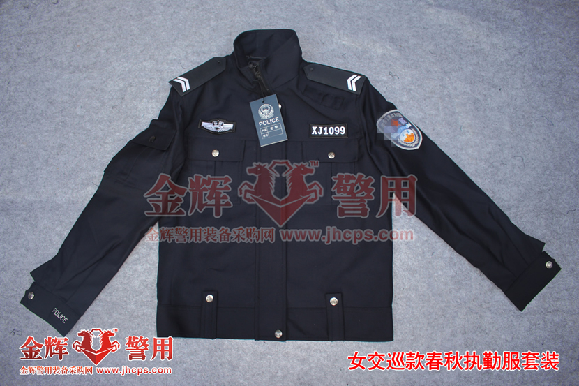 女交警春秋執(zhí)勤服 女警春秋執(zhí)勤夾克 女交通警察帶袢式執(zhí)勤服 大耳扣女交警制服