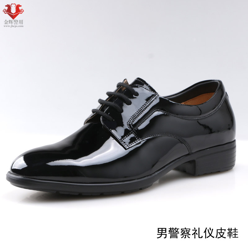 新式警用禮儀皮鞋 正品公安禮服皮鞋 警察禮儀單皮鞋 