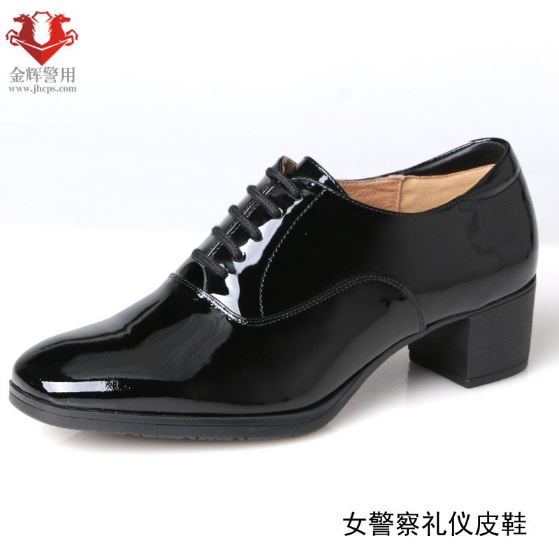 女警察禮服皮鞋 女警用禮儀皮鞋 正品公安部入圍配發(fā)警服禮儀皮鞋 警察光面單皮鞋