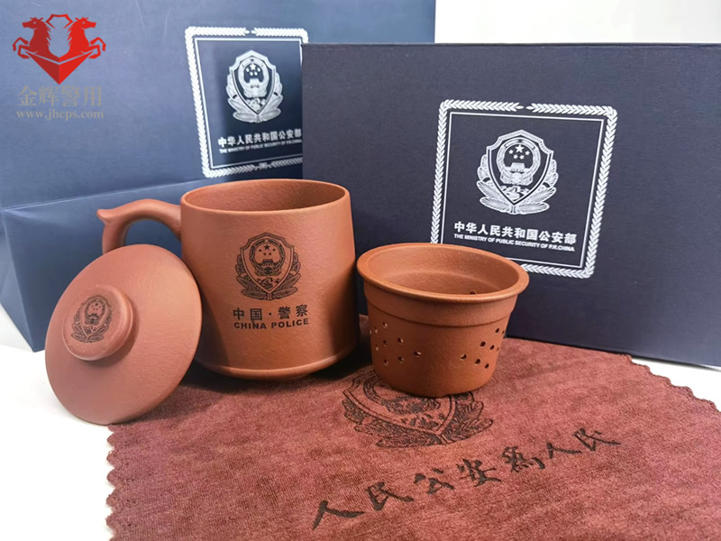 警用紫砂茶杯，帶過濾膽，警魂紀(jì)念紫砂茶杯，警察紫砂禮品水杯